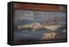 Italy, Naples Museum, from Pompeii, Isis Temple, Naumachia, Representation of a Naval Battle-Samuel Magal-Framed Stretched Canvas