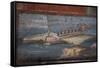 Italy, Naples Museum, from Pompeii, Isis Temple, Naumachia, Representation of a Naval Battle-Samuel Magal-Framed Stretched Canvas