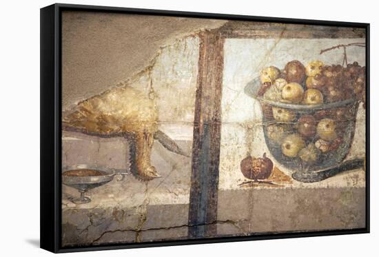 Italy, Naples Museum, from Pompeii, Praedia of Julia Felix (II, 4, 3), Still Life, Fruit in a Bowl-Samuel Magal-Framed Stretched Canvas