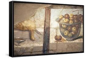 Italy, Naples Museum, from Pompeii, Praedia of Julia Felix (II, 4, 3), Still Life, Fruit in a Bowl-Samuel Magal-Framed Stretched Canvas