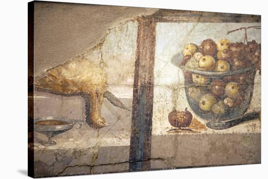 Italy, Naples Museum, from Pompeii, Praedia of Julia Felix (II, 4, 3), Still Life, Fruit in a Bowl-Samuel Magal-Stretched Canvas