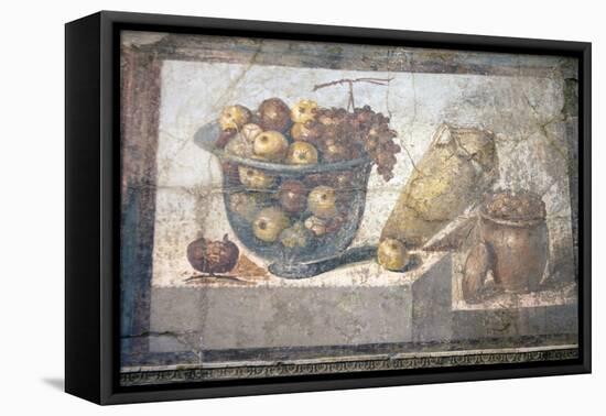 Italy, Naples Museum, from Pompeii, Praedia of Julia Felix (II, 4, 3), Still Life, Fruit in a Bowl-Samuel Magal-Framed Stretched Canvas