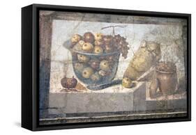 Italy, Naples Museum, from Pompeii, Praedia of Julia Felix (II, 4, 3), Still Life, Fruit in a Bowl-Samuel Magal-Framed Stretched Canvas