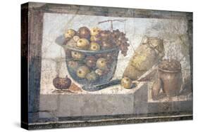 Italy, Naples Museum, from Pompeii, Praedia of Julia Felix (II, 4, 3), Still Life, Fruit in a Bowl-Samuel Magal-Stretched Canvas