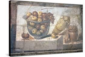 Italy, Naples Museum, from Pompeii, Praedia of Julia Felix (II, 4, 3), Still Life, Fruit in a Bowl-Samuel Magal-Stretched Canvas