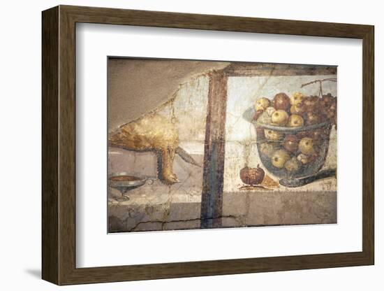 Italy, Naples Museum, from Pompeii, Praedia of Julia Felix (II, 4, 3), Still Life, Fruit in a Bowl-Samuel Magal-Framed Photographic Print