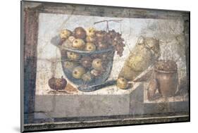 Italy, Naples Museum, from Pompeii, Praedia of Julia Felix (II, 4, 3), Still Life, Fruit in a Bowl-Samuel Magal-Mounted Photographic Print