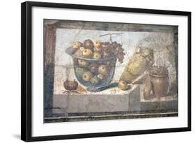 Italy, Naples Museum, from Pompeii, Praedia of Julia Felix (II, 4, 3), Still Life, Fruit in a Bowl-Samuel Magal-Framed Photographic Print