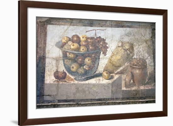 Italy, Naples Museum, from Pompeii, Praedia of Julia Felix (II, 4, 3), Still Life, Fruit in a Bowl-Samuel Magal-Framed Photographic Print