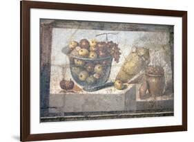 Italy, Naples Museum, from Pompeii, Praedia of Julia Felix (II, 4, 3), Still Life, Fruit in a Bowl-Samuel Magal-Framed Photographic Print