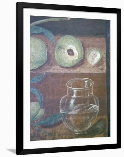 Italy, Naples Museum, Herculaneum, House of Stags, Insula IV, Still life with Peaches and Water Jar-Samuel Magal-Framed Photographic Print