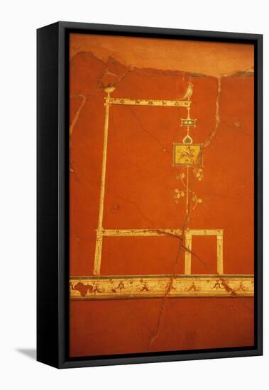 Italy, Naples, Naples Museum, Boscotrecase, Villa of Agrippa Postumo 16, Red Panel-Samuel Magal-Framed Stretched Canvas