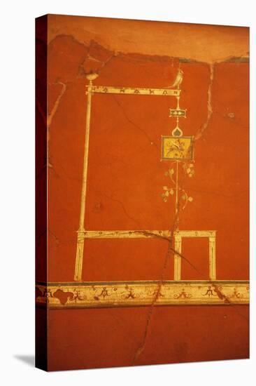 Italy, Naples, Naples Museum, Boscotrecase, Villa of Agrippa Postumo 16, Red Panel-Samuel Magal-Stretched Canvas