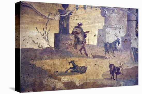 Italy, Naples, Naples Museum, Boscotrecase, Villa of Agrippa Postumo 16, Wall and Landscape- Sacral-Samuel Magal-Stretched Canvas