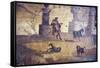 Italy, Naples, Naples Museum, Boscotrecase, Villa of Agrippa Postumo 16, Wall and Landscape- Sacral-Samuel Magal-Framed Stretched Canvas