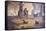 Italy, Naples, Naples Museum, Boscotrecase, Villa of Agrippa Postumo 16, Wall and Landscape- Sacral-Samuel Magal-Framed Stretched Canvas