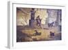 Italy, Naples, Naples Museum, Boscotrecase, Villa of Agrippa Postumo 16, Wall and Landscape- Sacral-Samuel Magal-Framed Photographic Print