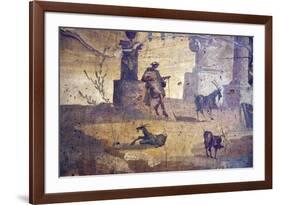 Italy, Naples, Naples Museum, Boscotrecase, Villa of Agrippa Postumo 16, Wall and Landscape- Sacral-Samuel Magal-Framed Photographic Print