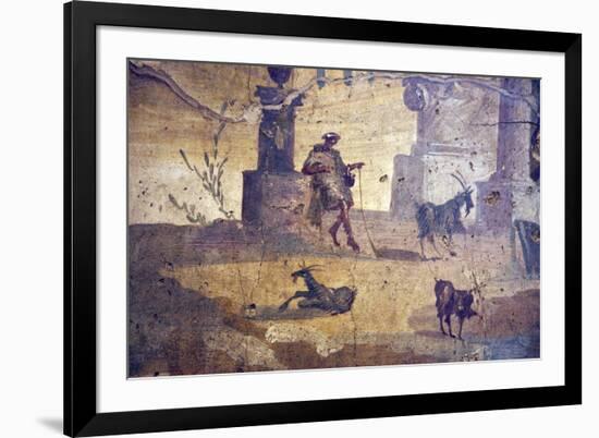 Italy, Naples, Naples Museum, Boscotrecase, Villa of Agrippa Postumo 16, Wall and Landscape- Sacral-Samuel Magal-Framed Photographic Print