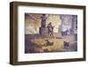 Italy, Naples, Naples Museum, Boscotrecase, Villa of Agrippa Postumo 16, Wall and Landscape- Sacral-Samuel Magal-Framed Photographic Print