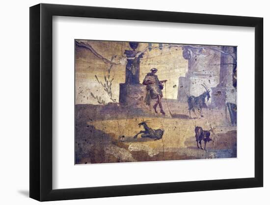 Italy, Naples, Naples Museum, Boscotrecase, Villa of Agrippa Postumo 16, Wall and Landscape- Sacral-Samuel Magal-Framed Photographic Print