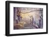 Italy, Naples, Naples Museum, Boscotrecase, Villa of Agrippa Postumo 16, Wall and Landscape- Sacral-Samuel Magal-Framed Photographic Print