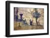 Italy, Naples, Naples Museum, Boscotrecase, Villa of Agrippa Postumo 16, Wall and Landscape- Sacral-Samuel Magal-Framed Photographic Print