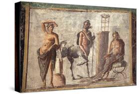 Italy, Naples, Naples Museum, Casa d'Adonide or della Regina Carolina, Pompeii, Chiron and Apollo-Samuel Magal-Stretched Canvas