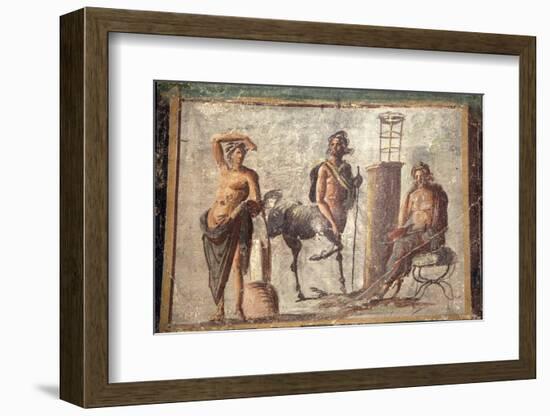 Italy, Naples, Naples Museum, Casa d'Adonide or della Regina Carolina, Pompeii, Chiron and Apollo-Samuel Magal-Framed Photographic Print