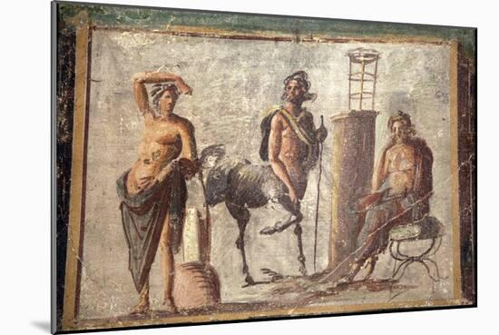 Italy, Naples, Naples Museum, Casa d'Adonide or della Regina Carolina, Pompeii, Chiron and Apollo-Samuel Magal-Mounted Photographic Print