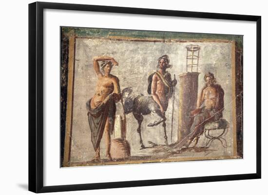 Italy, Naples, Naples Museum, Casa d'Adonide or della Regina Carolina, Pompeii, Chiron and Apollo-Samuel Magal-Framed Photographic Print