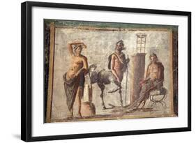 Italy, Naples, Naples Museum, Casa d'Adonide or della Regina Carolina, Pompeii, Chiron and Apollo-Samuel Magal-Framed Photographic Print