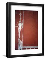 Italy, Naples, Naples Museum, from Herculaneum, Fragment of Architecture with Satyrs-Samuel Magal-Framed Photographic Print