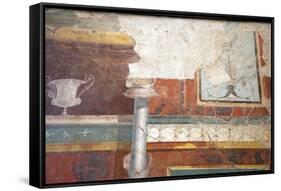 Italy, Naples, Naples Museum, from Herculaneum, Panel with Green Monochrome Design-Samuel Magal-Framed Stretched Canvas