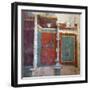 Italy, Naples, Naples Museum, from Herculaneum, Panel with Green Monochrome Design-Samuel Magal-Framed Photographic Print