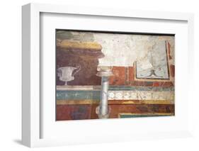 Italy, Naples, Naples Museum, from Herculaneum, Panel with Green Monochrome Design-Samuel Magal-Framed Photographic Print