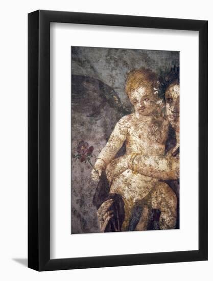 Italy, Naples, Naples Museum, from Pompeii, Caecilius Lucundus House (V 1, 26), Menad and Cupid-Samuel Magal-Framed Photographic Print