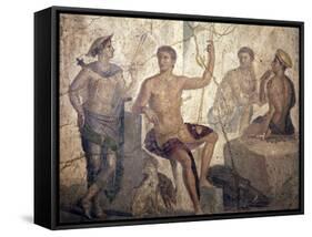 Italy, Naples, Naples Museum, from Pompeii, Home of the Centaur (VI 9, 3-5), Meleager and Atalanta-Samuel Magal-Framed Stretched Canvas