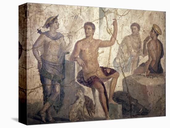 Italy, Naples, Naples Museum, from Pompeii, Home of the Centaur (VI 9, 3-5), Meleager and Atalanta-Samuel Magal-Stretched Canvas