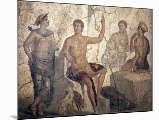 Italy, Naples, Naples Museum, from Pompeii, Home of the Centaur (VI 9, 3-5), Meleager and Atalanta-Samuel Magal-Mounted Photographic Print