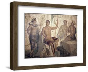 Italy, Naples, Naples Museum, from Pompeii, Home of the Centaur (VI 9, 3-5), Meleager and Atalanta-Samuel Magal-Framed Photographic Print