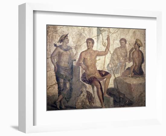 Italy, Naples, Naples Museum, from Pompeii, Home of the Centaur (VI 9, 3-5), Meleager and Atalanta-Samuel Magal-Framed Photographic Print