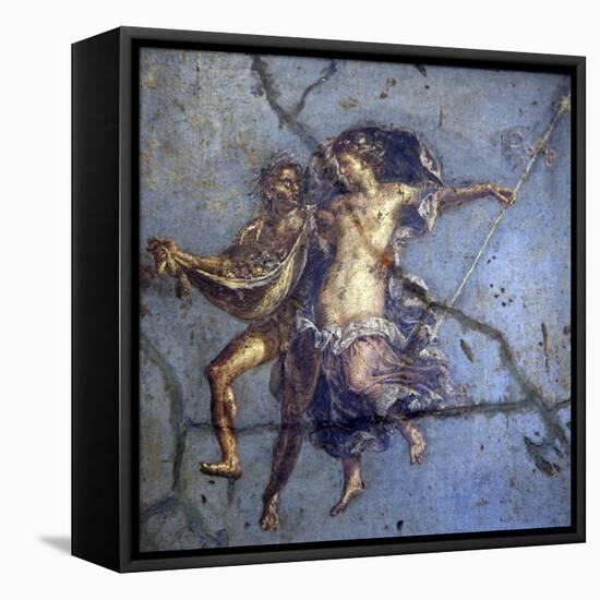 Italy, Naples, Naples Museum, from Pompeii, House of Diodcuri (VI 9, 6-7), Couple In Flight-Samuel Magal-Framed Stretched Canvas