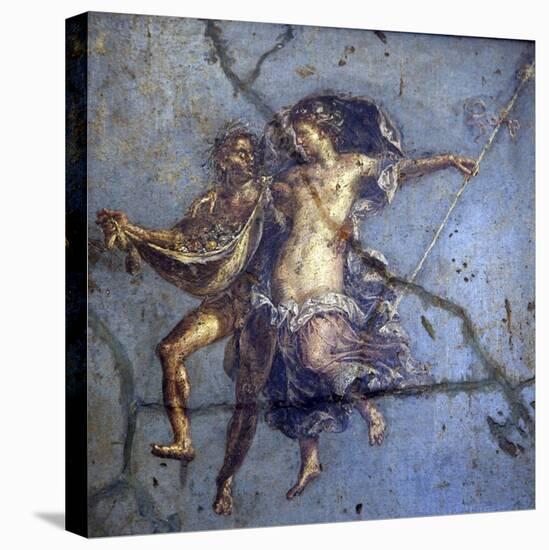 Italy, Naples, Naples Museum, from Pompeii, House of Diodcuri (VI 9, 6-7), Couple In Flight-Samuel Magal-Stretched Canvas