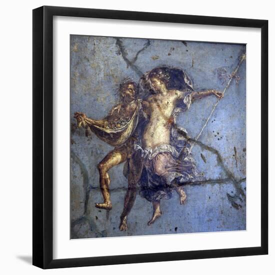 Italy, Naples, Naples Museum, from Pompeii, House of Diodcuri (VI 9, 6-7), Couple In Flight-Samuel Magal-Framed Premium Photographic Print