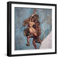 Italy, Naples, Naples Museum, from Pompeii, House of Diodcuri (VI 9, 6-7), Couple In Flight-Samuel Magal-Framed Photographic Print