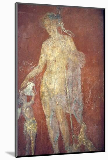 Italy, Naples, Naples Museum, from Pompeii, House of Diodcuri (VI 9, 6-7), Dionysus and Satyr-Samuel Magal-Mounted Photographic Print