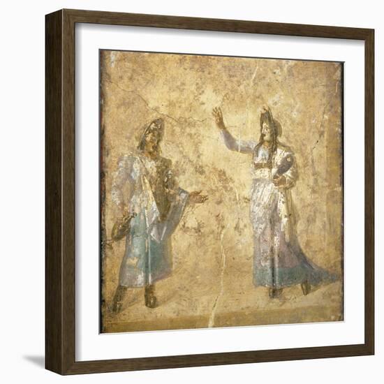 Italy, Naples, Naples Museum, from Pompeii, House of Diodcuri (VI 9, 6-7), Scene of Tragedy-Samuel Magal-Framed Photographic Print