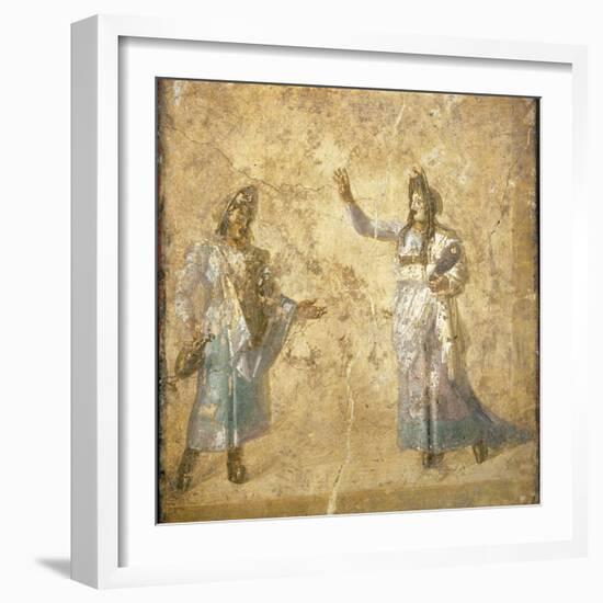 Italy, Naples, Naples Museum, from Pompeii, House of Diodcuri (VI 9, 6-7), Scene of Tragedy-Samuel Magal-Framed Photographic Print