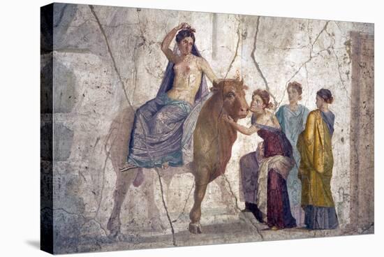 Italy, Naples, Naples Museum, from Pompeii, House of Fatal Love  (IX, 5,18), Europa riding a Bull-Samuel Magal-Stretched Canvas